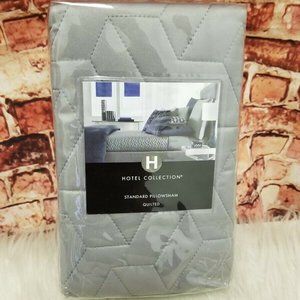 HOTEL COLLECTION CUBIST GEOMETRIC GREY QUILTED PLW